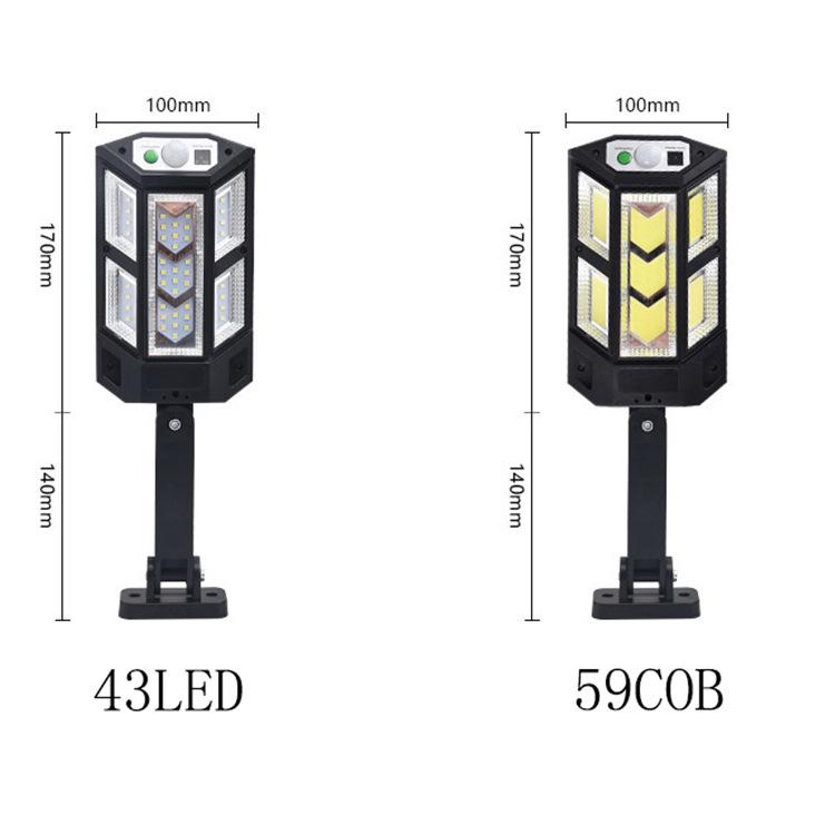 Solar-Powered Remote Control Motion Sensor Outdoor Wall Light