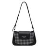 Plaid portable small square bag women's new temperament niche high sense daily commuting messenger bag