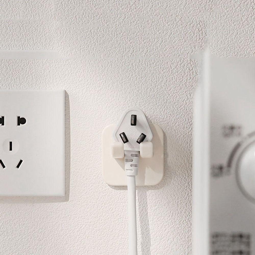 Punch-free Power Plug Hook Plastic Shaver Rack Multipurpose Power Cord Storage Rack  Home