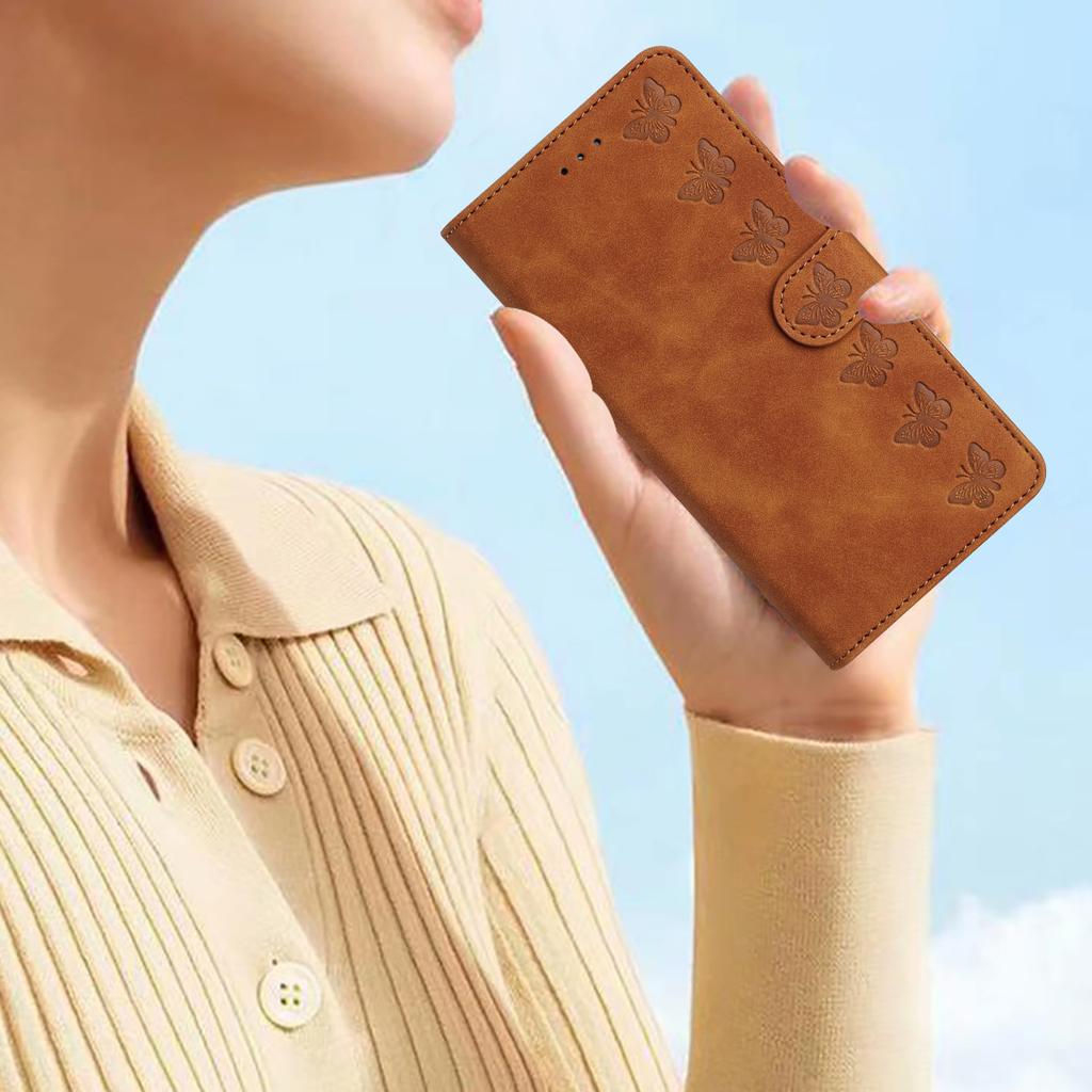 For iPhone 12 Pro Max 6.7 inch Butterfly Imprinted Phone Case Folding Stand Leather Wallet Cover