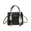 Scarf Handbag for Women's Bag for Women's Diamond Chain Crocodile Pattern Cross Bag