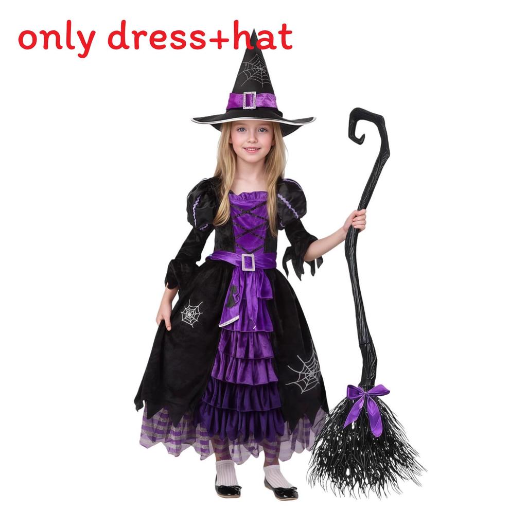 Game Themed Girl Witch Costume Set With Mesh Fabric For Childrens Cosplay Fun
