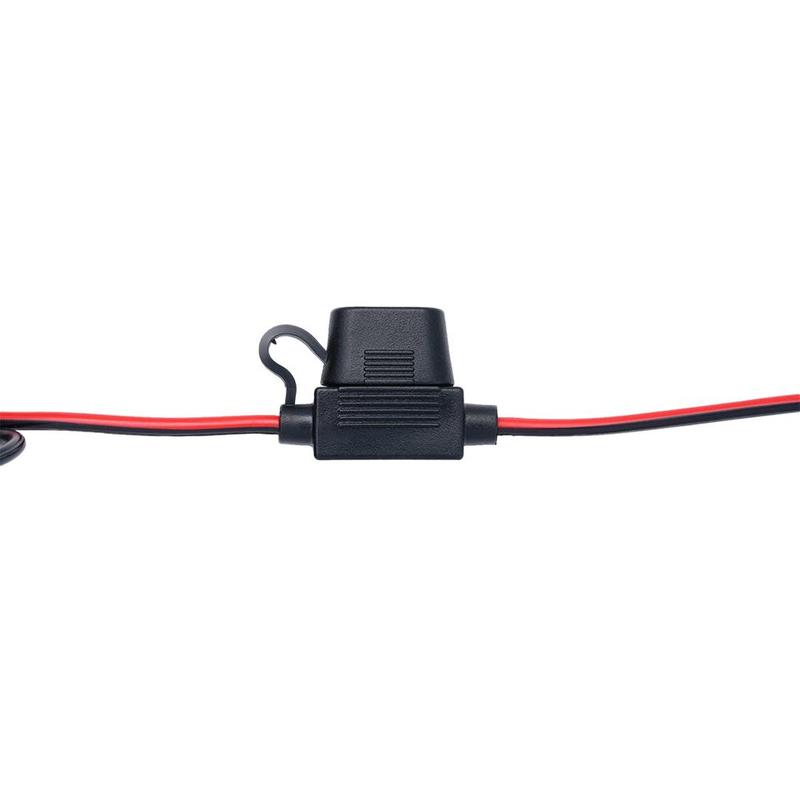 16AWG SAE Plug With Fuse Box O-Shaped Terminal Connector Sae Quick Release Connector Battery Charger Extension Adapter