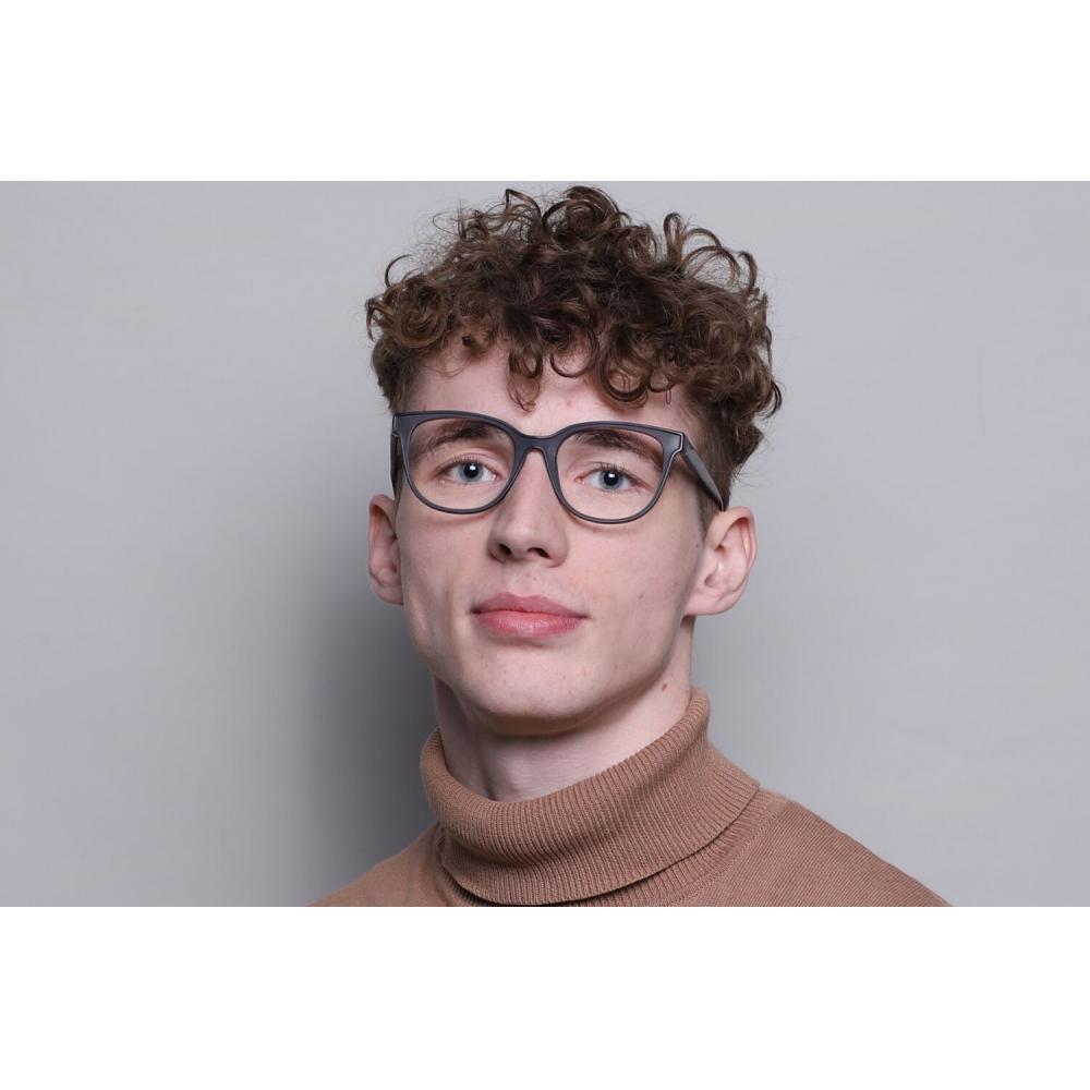 Full Rim Oval Grey Smartbuy Collection Kram Ac393e Fashion Unisex Eyeglasses