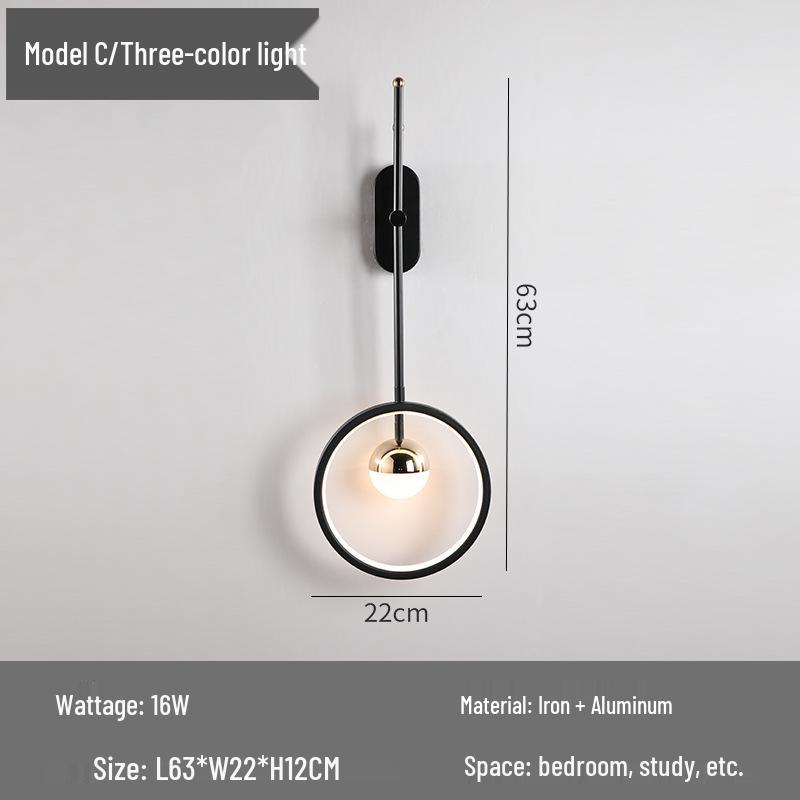 Minimalist Luxury Bedside Wall Sconce for Bedroom and Living Room