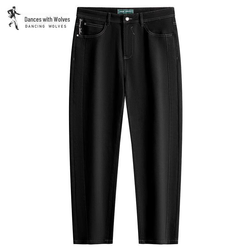 

Dancing with Wolves Men s Wool Blend Tapered Cropped Jeans 33