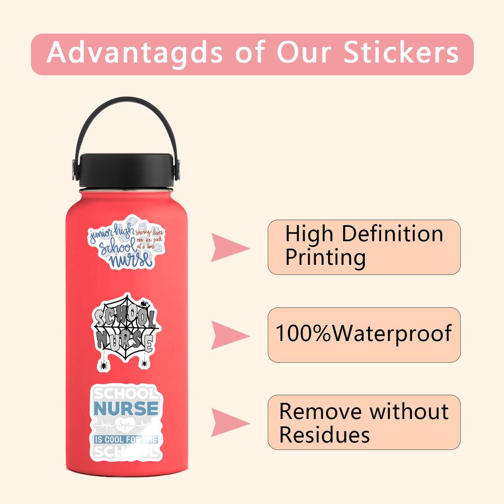 55 New School Nurse Graffiti Stickers Decorative Skateboard Mobile Phone Waterproof Stickers