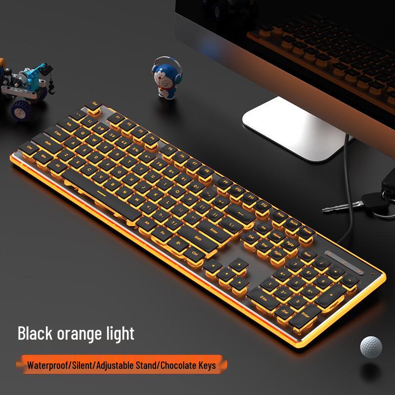 Silver Toughness L1 Wired Silent Keyboard & Waterproof Office Mouse Set
