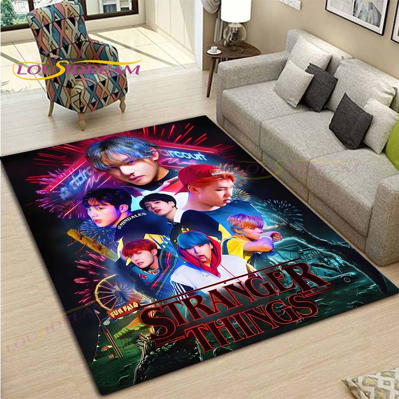Kpop Bangtan Boys BTS Carpet Rug Kids Carpets Living Room Tea Table Mats Bedroom Rug Washable Floor Mats Household Area Mat