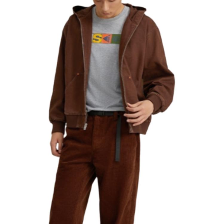 Levis Μπουφάν Τζιν Μακρυμάνικο με Κουκούλα Μονόχρωμο Ανδρικό μπουφάν Καφέ 002I3-0000