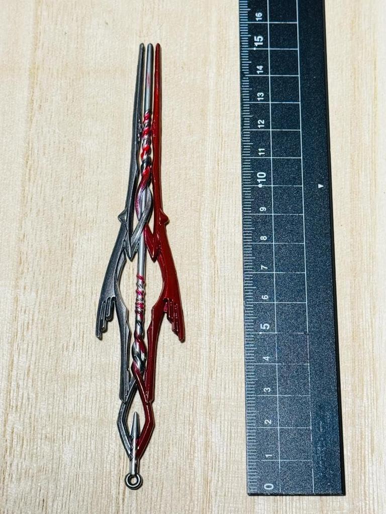 15cm Spear Eva Mini Weapon Keychain Accessory Figure Doll Display PS4 PS5 Anime Game PC Computer Alloy Toy Metal Miniature Legend Gaius'