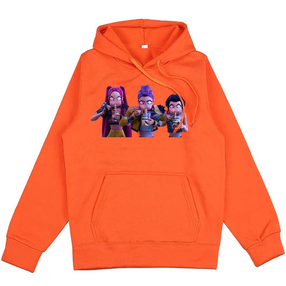 Women Clothing KPop Demon Hunters Movie Hoodies Long Sleeve Fashion Female Sweatshirts Hooded Unisex Streetwear