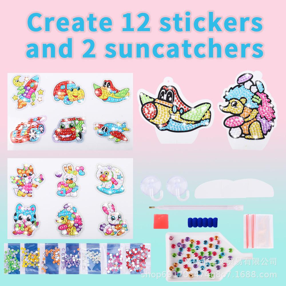 New 5D Laser Diamond Sticker, Diamond Painting Random Sticker, Children'S Cartoon Diy Crystal Diamond