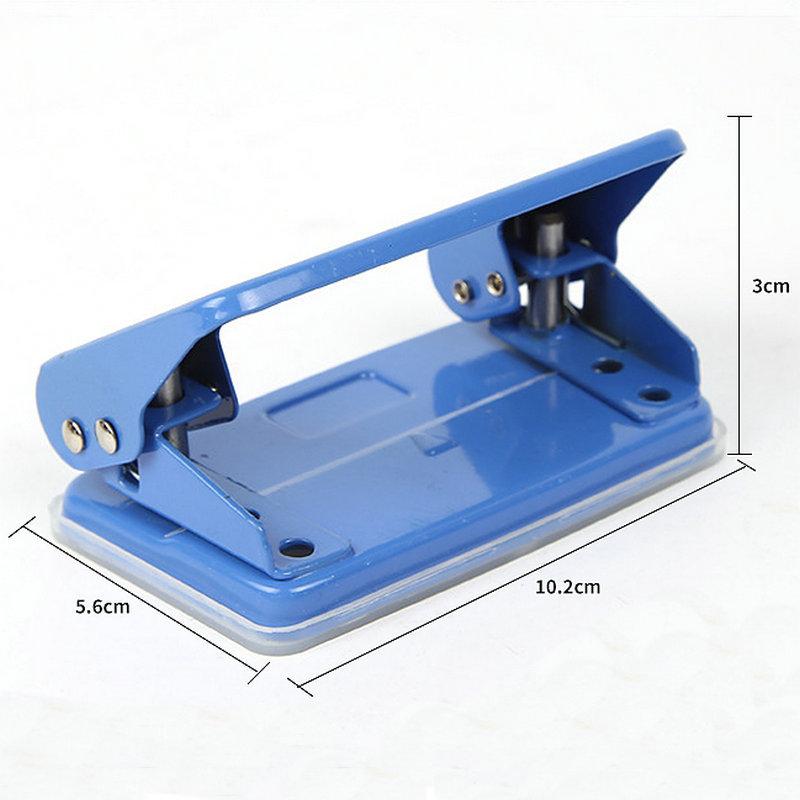 Mini 2-Hole Punching Machine Diy Hole Punching Detection Book Page Stitcher Office Stationery Paper Puncher