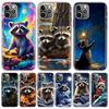 Raccoon Cute Animal For iPhone 17 Air 16 15 14 Plus 13 Mini 12 11 Pro Max Phone Case 16E 7 Print 8 SE Fundas Cover Soft Coque 16