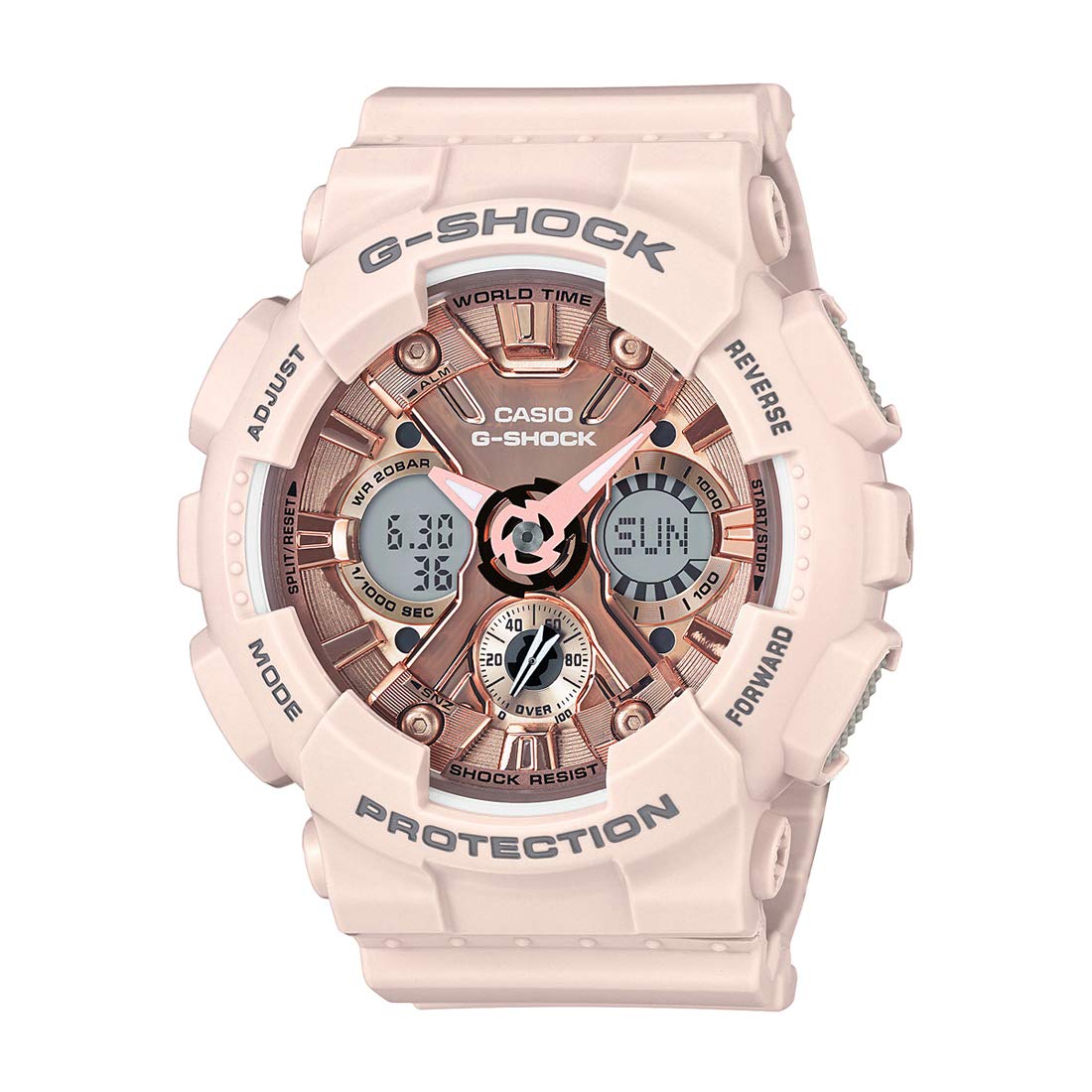 

Casio Men s G-Shock S Series Gma-S120Mf-4A Gmas120Mf-4A Illuminated Analog-Digital 200M Women s Watch, White, Digital, Quartz Movement