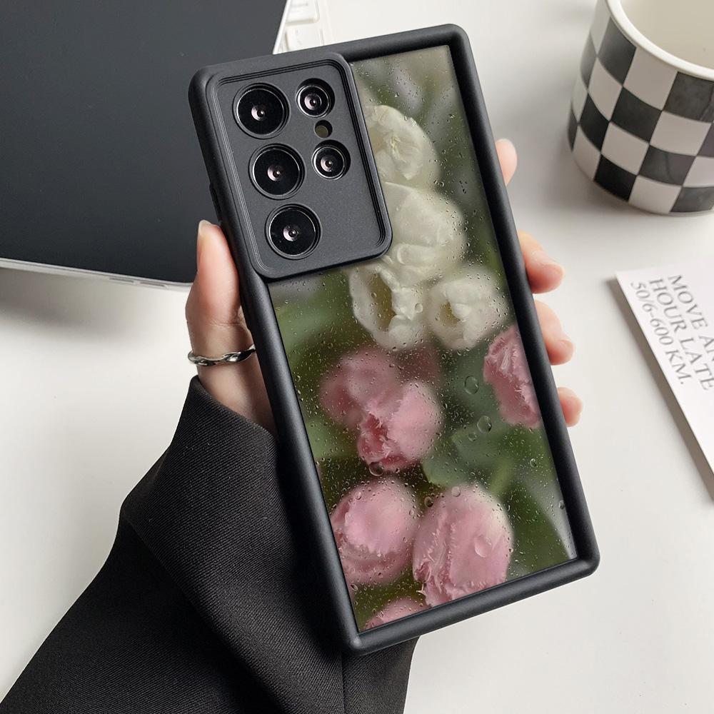 Soft TPU Case For Samsung A55 5G S25 Ultra S24 FE A54 A16 A15 A53 A35 A34 A14 A13 A06 A05 A05s A33 A25 S23 S22 Plus Flower Cover