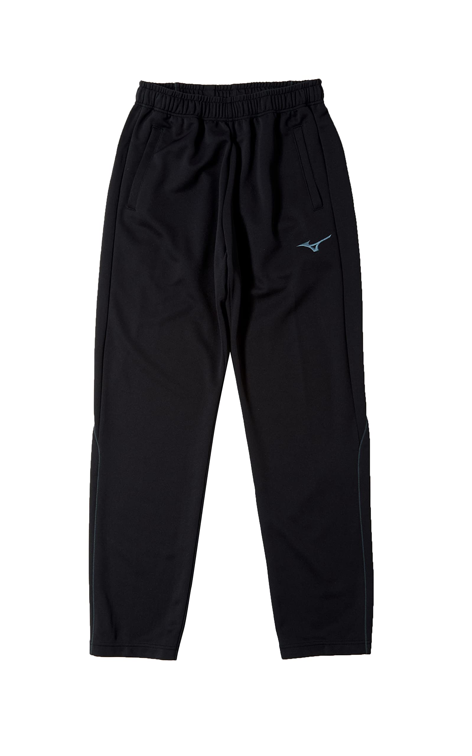 

Mizuno Training Wear Warm-Up Pants, Standard, Moisture-Wicking, Quick-Drying, Unisex, Black/Castle Charcoal, Size XS, 32MD9125