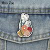 Flower Stethoscope Enamel Pins Custom Doctors Nurses Brooches Lapel Badges Clothes Plant Jewelry Gift for Friends