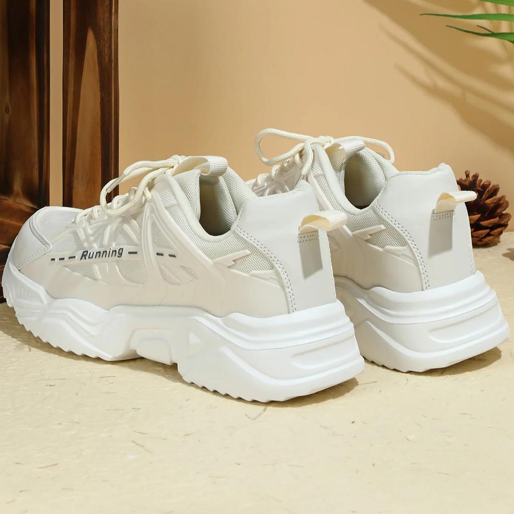 Breathable Chunky Sneakers Trendy Platform Shoes Women Fashion Casual Sports Shoes Men's Outdoor Walking Shoes Thick Sole