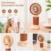 Handheld Mini Fan with Base Stand USB Rechargeable Portable Fan Three Speed Settings Adjustable Personal Cooling Device for Indoor Outdoor Use