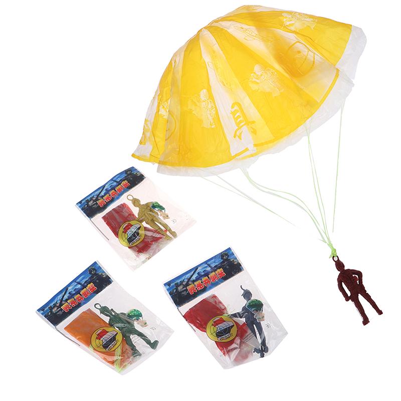 4Pcs Plastic Ejecting Parachute Toy Outdoor Soldier Hand Throwing Parachute Toy