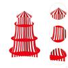 Carnival Cupcake Stand Cake Display Tray Red White Striped for Parties and Cafes