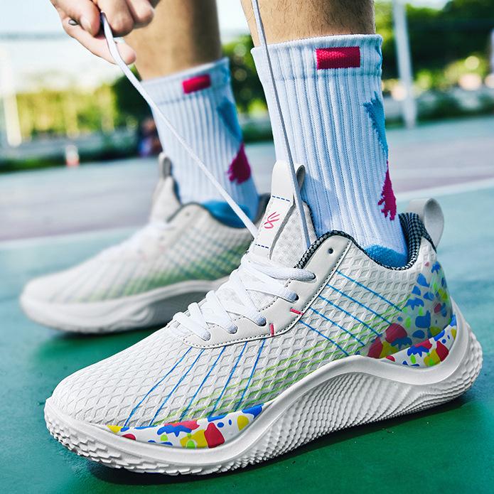 Sommer nye herresko Fritidssko Pustende Komfortabel løping Plus Size Basketball Sko Mote Par Sko