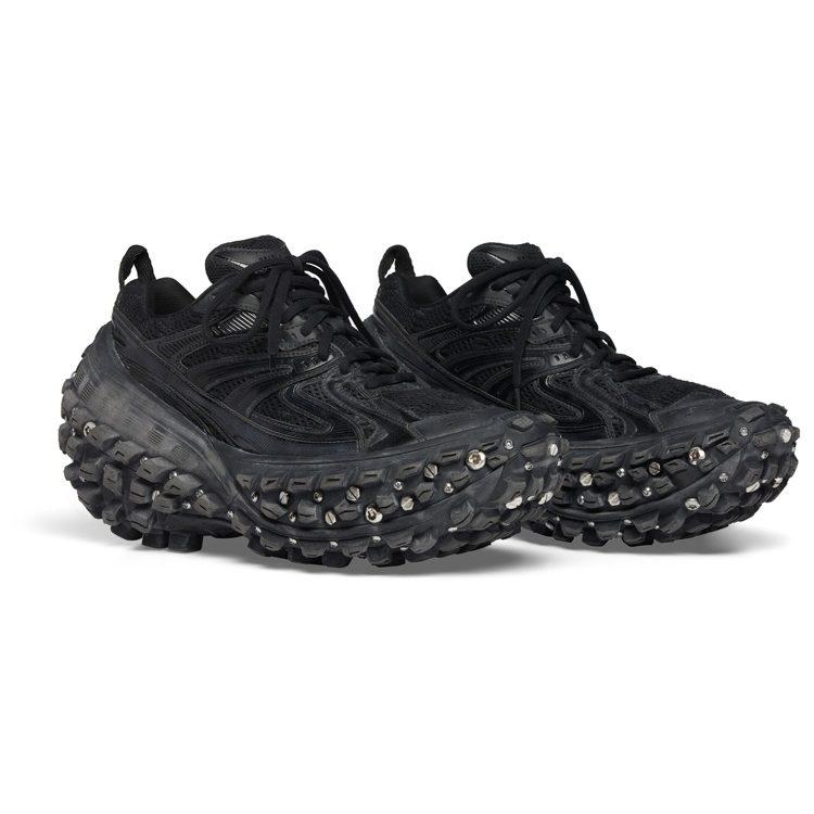 Balenciaga Bouncer Defender Scarpe da Ginnastica con Lacci 'Nero Usurato' 685613W2RAD1081