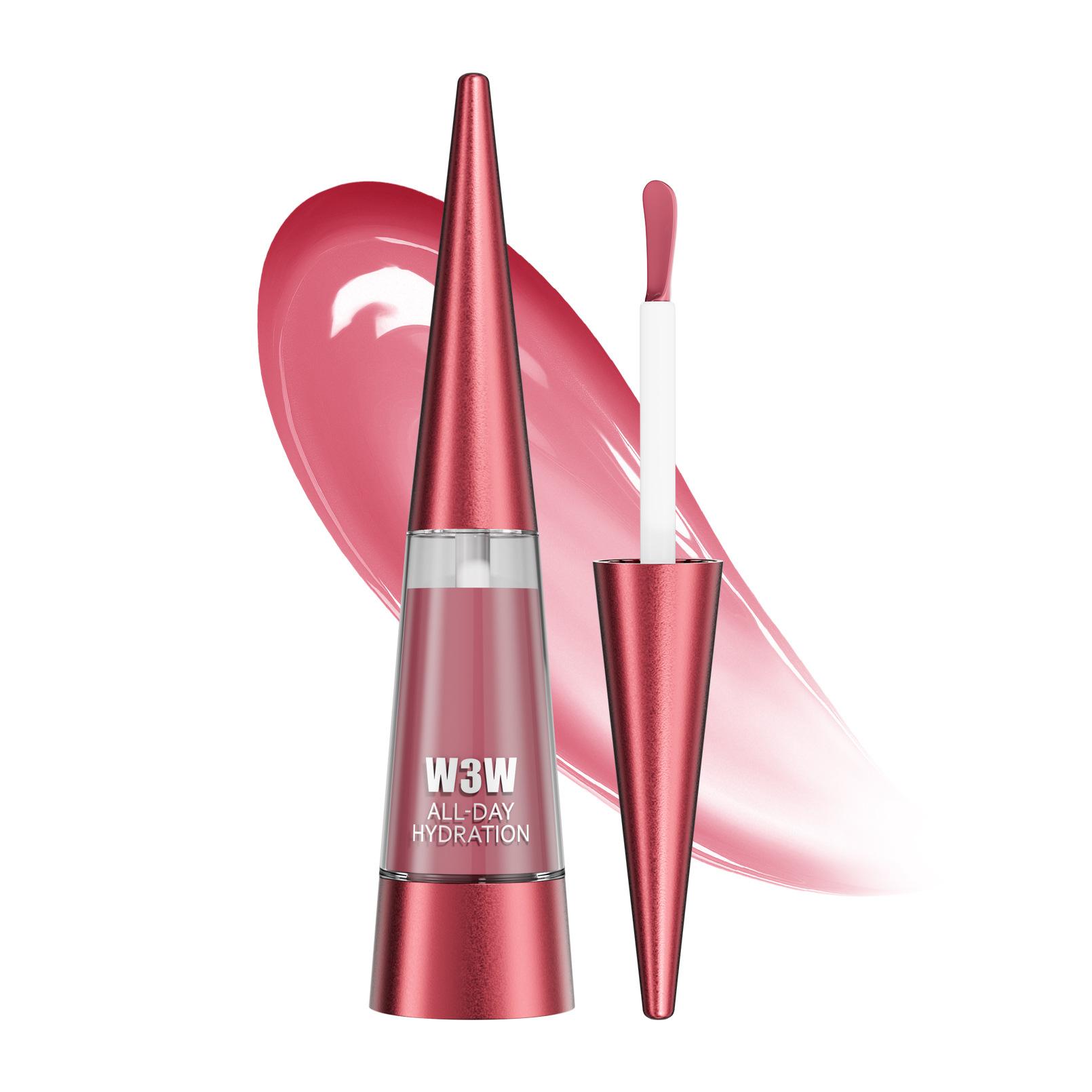 W3W Lip Enhancement Liquid, Water Gloss Mirror Dudu Lip Moisturizing Moisturizing Makeup Holding Color Rendering Lip Moisturizing Oil 01#