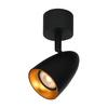 Reflektor Tino 1 Gu10 Czarny  Alu Italux Spl-36748-1R-Bk-Gd