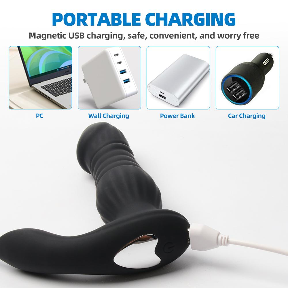 Manlig Stötvibrator Prostata Massager För Män Gay Penis Ring Butt Plug Prostata Massage Stimulator Analsexleksak För Par