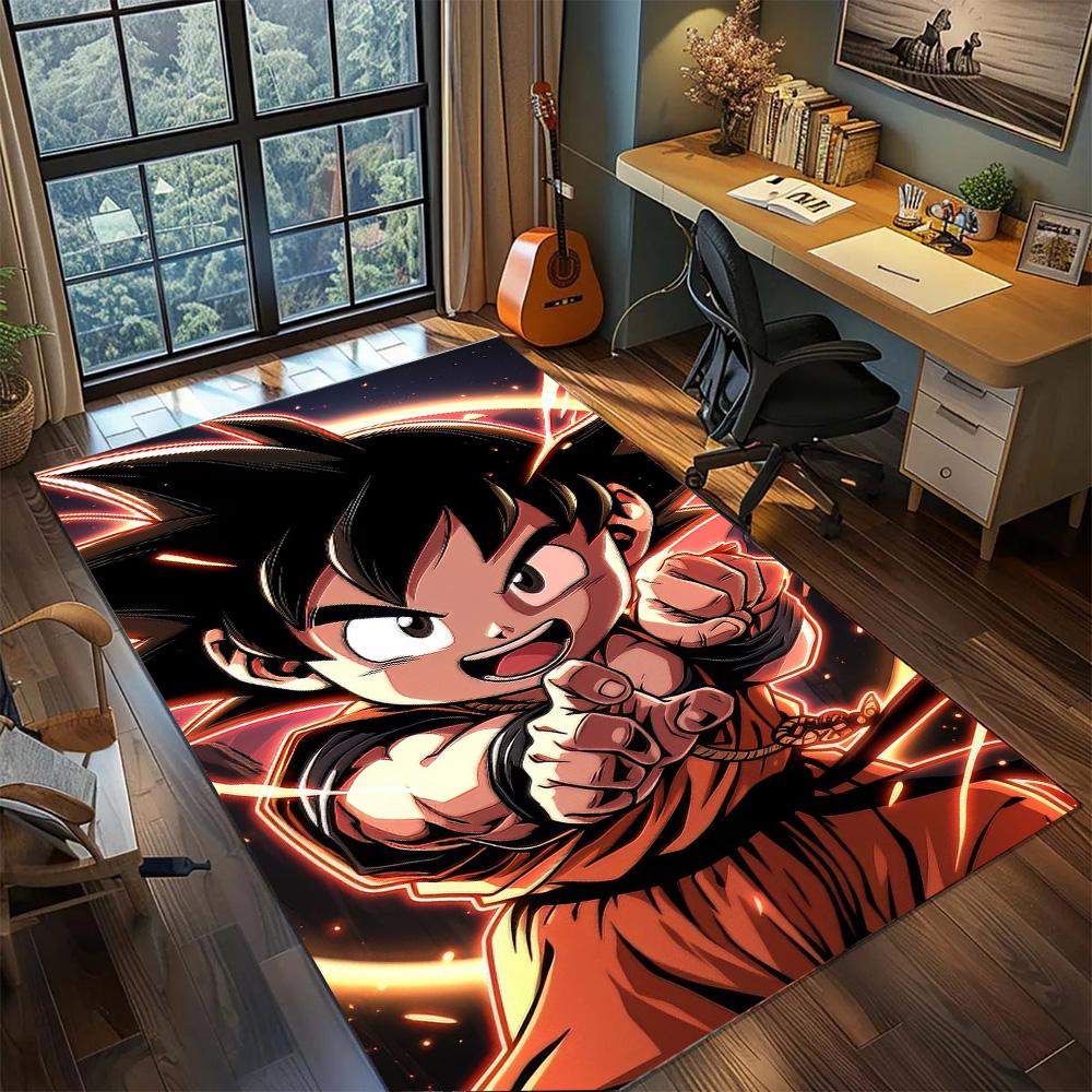 Goku Large Space Carpet Rug, Non Slip Washable Floor Mat Home Gamer Room Bedroom Decoration.-TING 60x90cm
