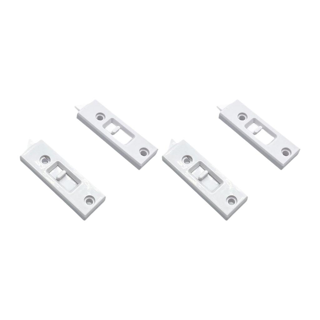 4Pcs Snap in Tilt Latch Sliding Window Tilt Latch Replacement Sturdy Center Spacing Sliding Lock Window Parts 2 Hole Hardware