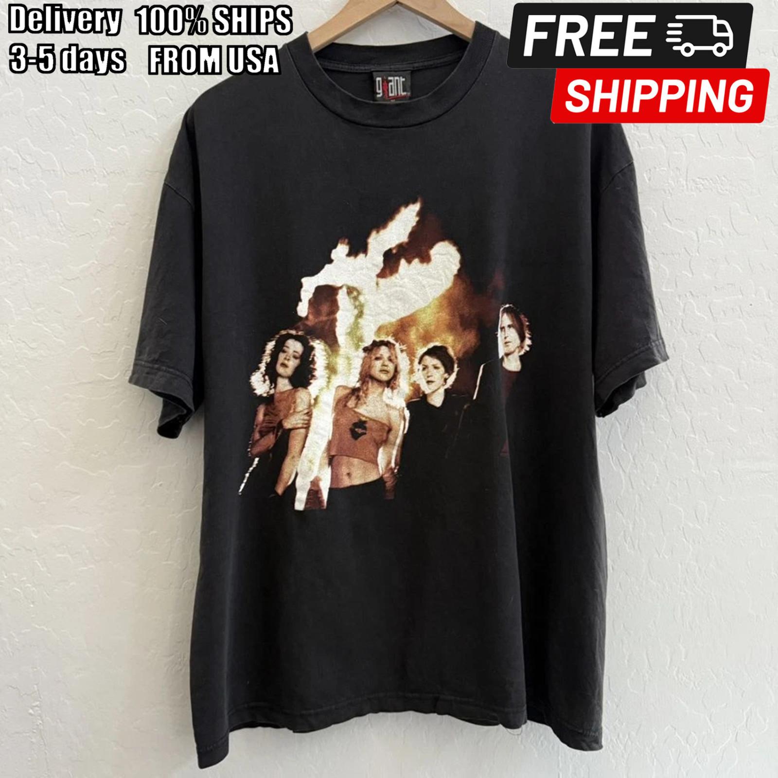 1998 Hole Band Tshirt, Hole Band Graphic Black Unisex Tshirt Reprint KH13581 L