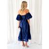 Bubble Sleeve Waist Cinching Temperament Dress for Women