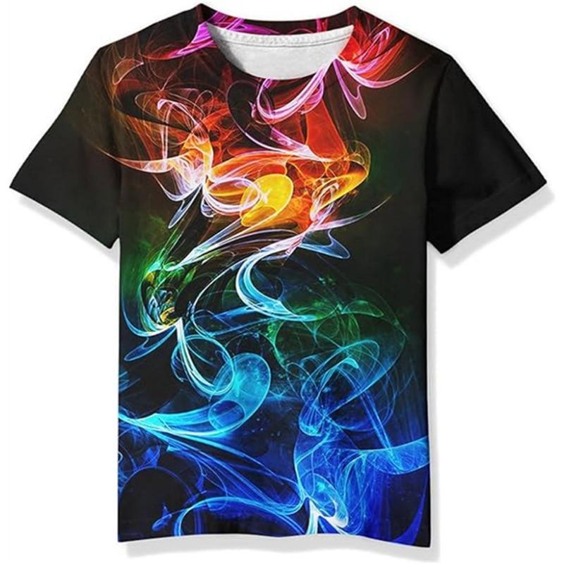Fashion Psychedelic Pattern Graphic T-Shirt Men 3D Printed Art Hip Pop Personality Crew Neck Cool Short Sleeve Tees Unisex Tops