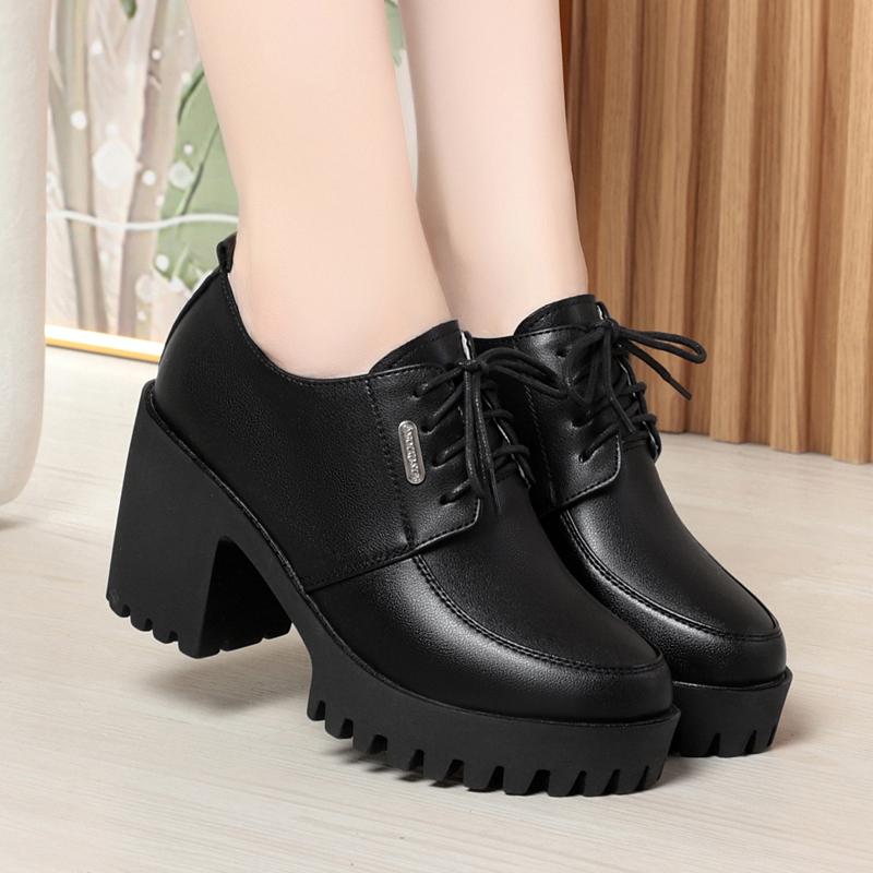 Høye hæler Kvinner Vårsko Kvinner Plattform Mote Kvinners Kjole Sko