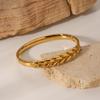 Wheat Ear Bangle, Light Luxury High-end Bangle for Women, Titanium Steel Non-fading Jewelry, Elegant Bracelet