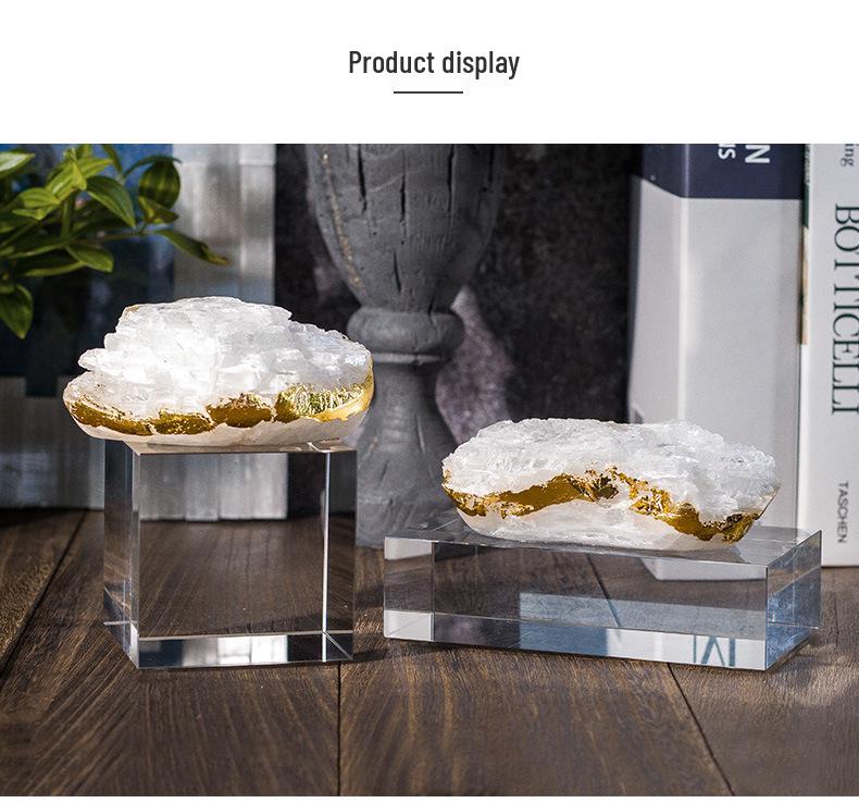 Luxurious Crystal Ore Ornaments: Natural Stone Decorations for Model Rooms, Hotels, and Creative Soft Furnishings