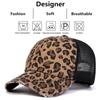 Cappelli a Rete da Baseball Unisex con Ricamo a Foro Stampa Leopardo Primavera Autunno Outdoor Regolabili Cappelli Casual Cappello Parasole Cappello Sportivo