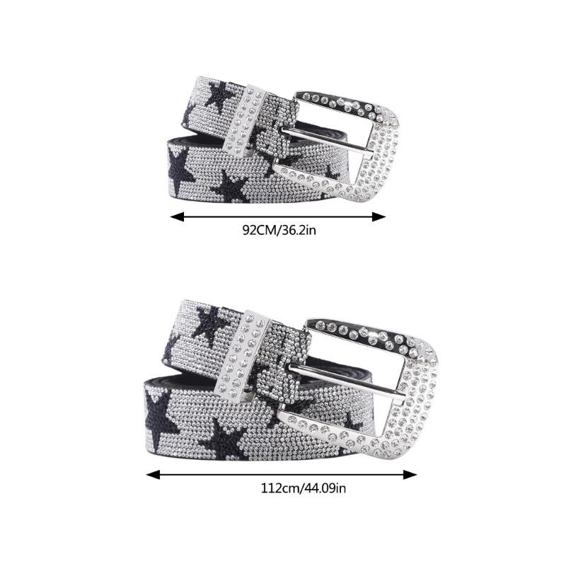 Modern Women Jeans Belt Studded Western Punk Belt Impressive Gothic Style