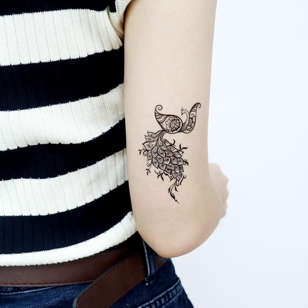 Black Henna Temporary Tattoos Mandala Tattoos Flowers