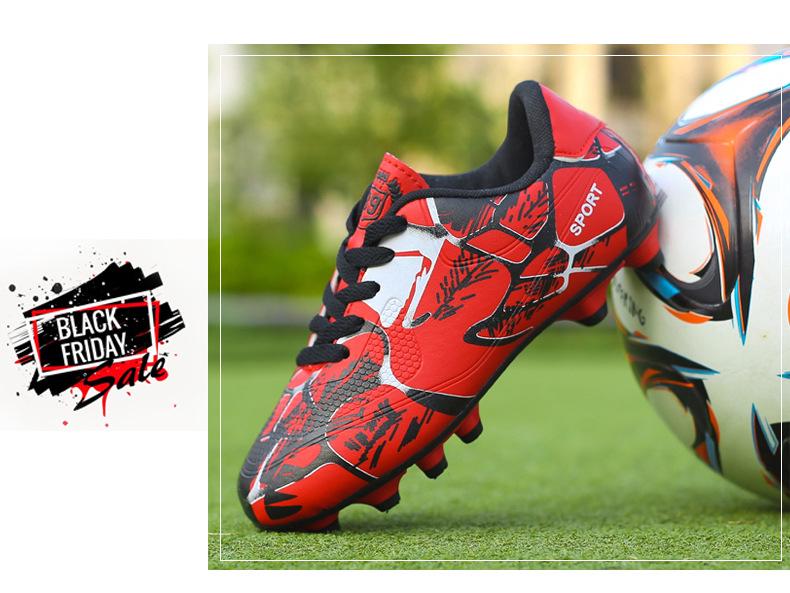 Plus Size Long Spike Youth Soccer Shoes for Outdoor Training