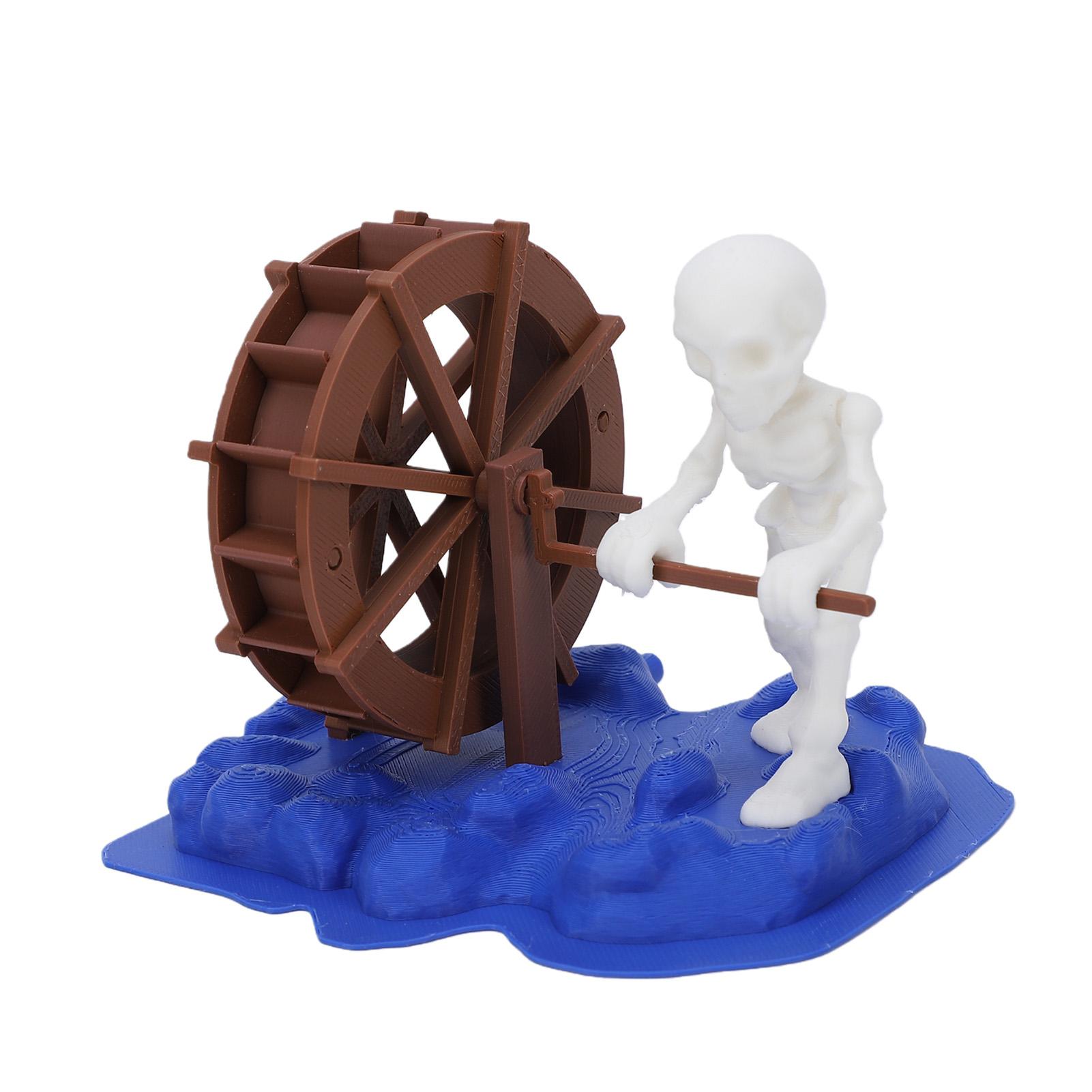 Fishine Air Driven Fish Tank Ornament 3D Printed Dynamic Skeleton Bubbler For Aquarium Decoration
