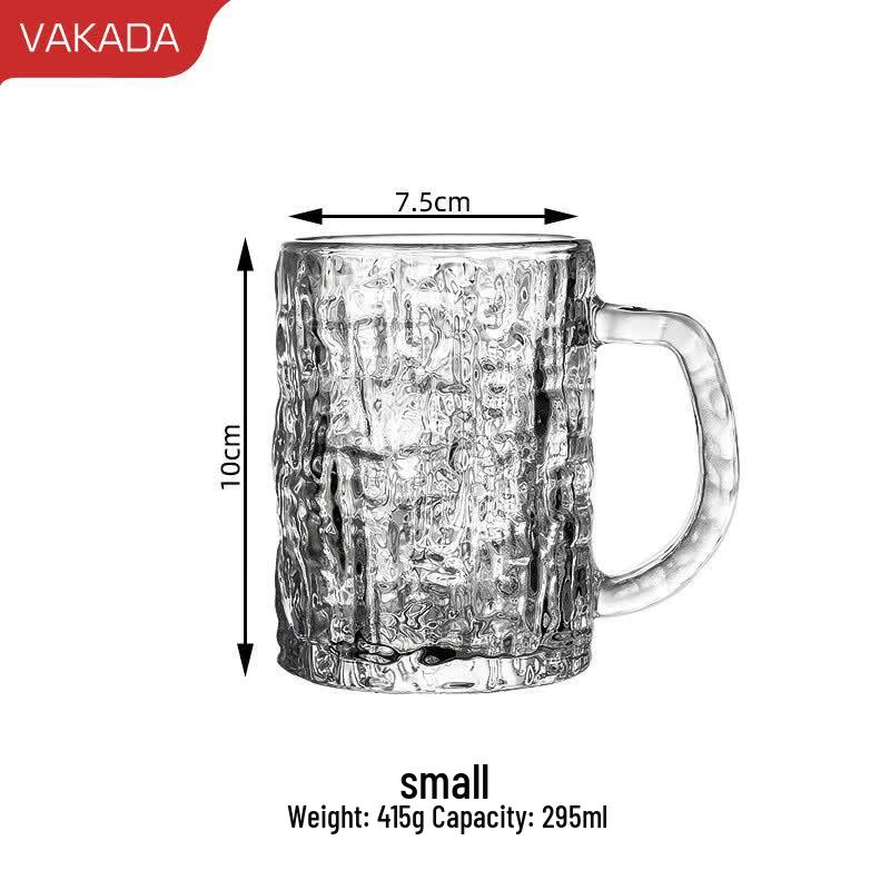 VAKADA Glass Beverage Mug with Handle