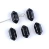 Pack of 5 Mini 12*6mm Center Hole Hex Prism Gemstone Beads Healing Crystal Double Point Spacer Beads For Handmade Craft Supplies