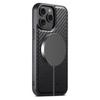 SUTENI G3 For iPhone 13 Pro Max Magnetic Case Rotating Kickstand Carbon Fiber Texture Leather Phone Back Cover
