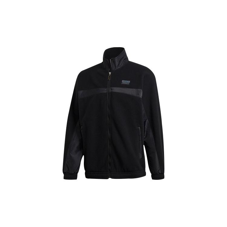 adidas originals Colorblock Stand Collar Casual Sports Jacket Black Men s GD9428 S