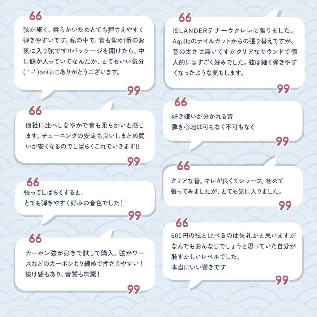 NAMI Wave Ukulele Strings Tenor Size Made In of 4 NAMI Ukulele Soprano, Concert, Japan… (Set Strings)